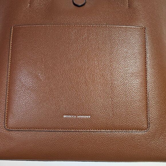 EUC REBECCA MINKOFF MEGAN LEATHER TOTE BROWN LARGE - Picture 4 of 16